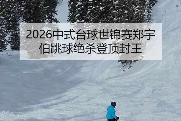 2026中式台球世锦赛郑宇伯跳球绝杀登顶封王
